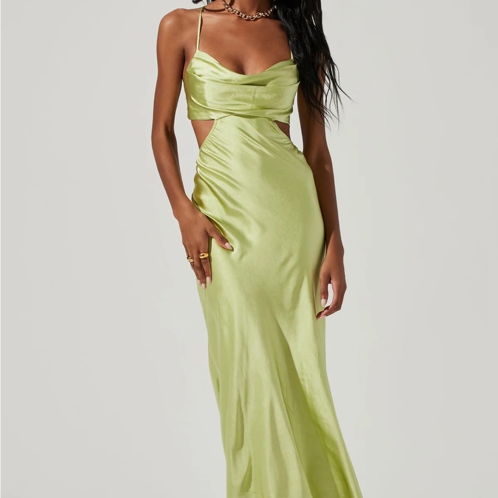ASTR the label lime cutout midi dress. Sold out everywhere.